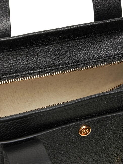 ROMEE Geantă tip ghiozdan din piele cu curea de umăr negru - Genți femei