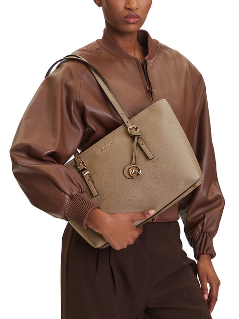 QUINN Geantă de cumpărături medie din piele mesteacăn - Genți femei