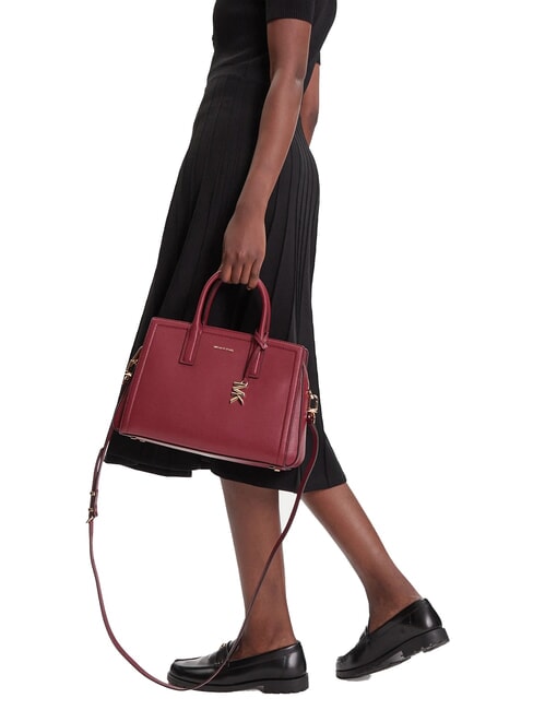 LAILA Geantă de m&acirc;nă din piele cu curea de umăr dud - Genți femei