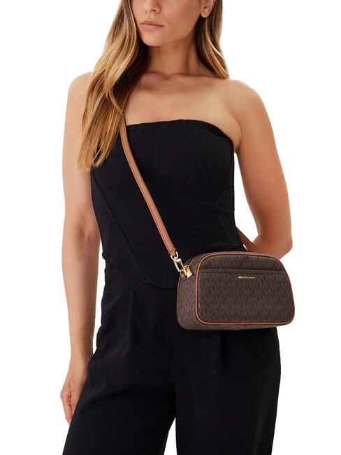 JET SET Geantă pentru cameră cu imprimeu integral brun/ghindă - Genți femei