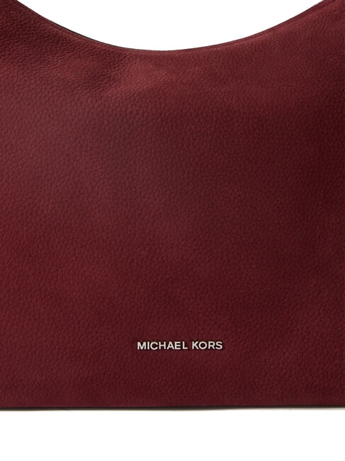 NOLITA Geantă de umăr mare din piele nubuc s&acirc;nge de bou - Genți femei