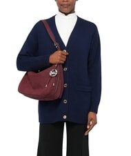 MICHAEL KORS NOLITA Geantă de umăr mare din piele nubuc s&acirc;nge de bou - Genți femei - 4