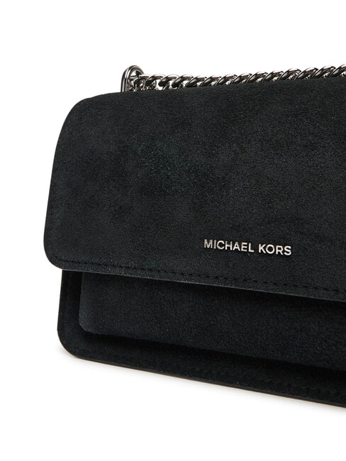 CLAIRE Geantă de umăr din piele &icirc;ntoarsă negru - Genți femei