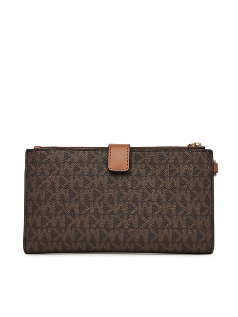 JET SET Portofel tip clutch cu m&acirc;ner maro - Genți femei
