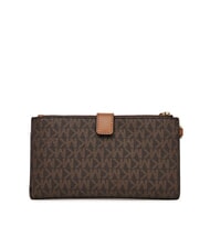 MICHAEL KORS JET SET Portofel tip clutch cu m&acirc;ner maro - Genți femei - 3