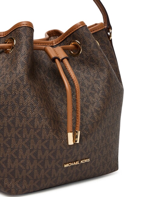 AVERY Geantă tip găleată cu curea de umăr brun/ghindă - Genți femei