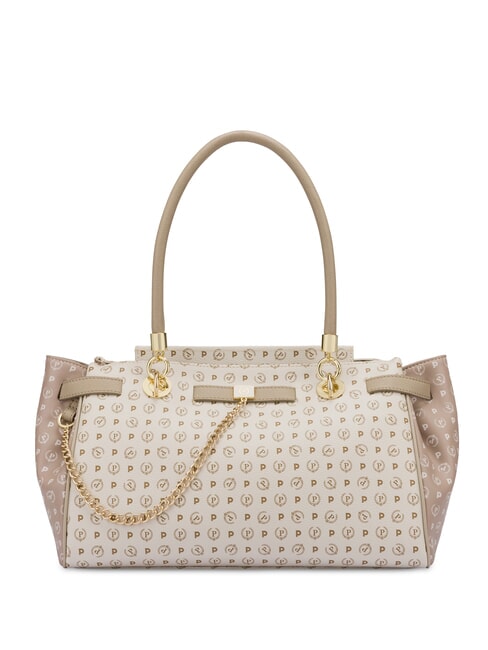 HERITAGE Geantă de umăr cu m&acirc;nere duble fildeş - Genți femei