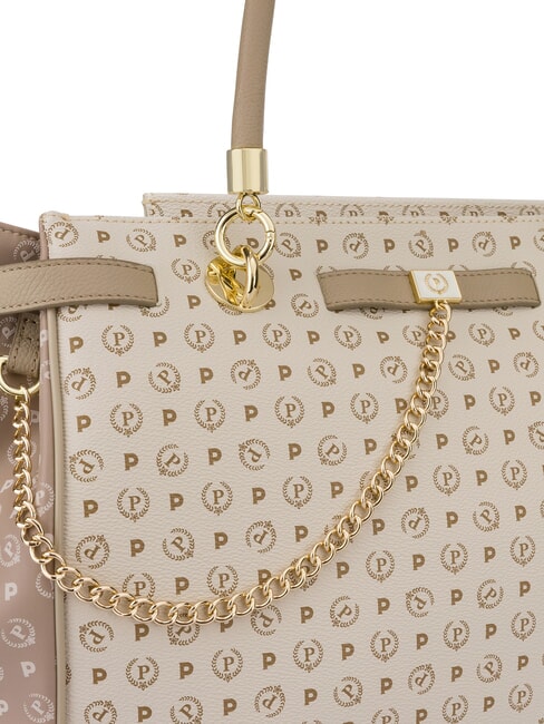 HERITAGE Geantă de umăr cu m&acirc;nere duble fildeş - Genți femei