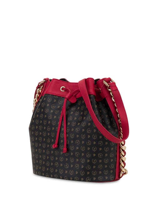 HERITAGE Geantă de umăr tip găleată lac negru - Genți femei