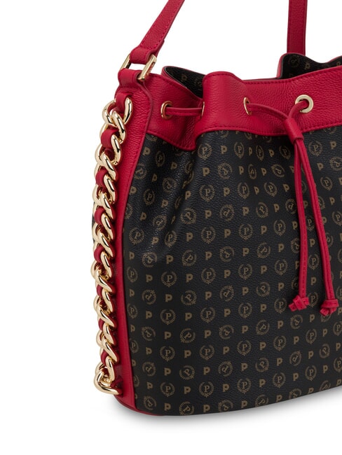 HERITAGE Geantă de umăr tip găleată lac negru - Genți femei