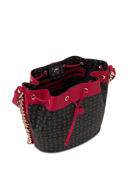 HERITAGE Geantă de umăr tip găleată lac negru - Genți femei