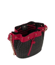 POLLINI HERITAGE Geantă de umăr tip găleată lac negru - Genți femei - 5