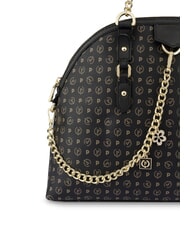 POLLINI HERITAGE Geantă de umăr Dome cu m&acirc;nere din lanț negru - Genți femei - 3
