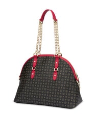 POLLINI HERITAGE Geantă de umăr Dome cu m&acirc;nere din lanț lac negru - Genți femei - 4