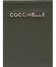 COCCINELLE METALLIC SOFT Suport card din piele algele - Portofele femei - 3