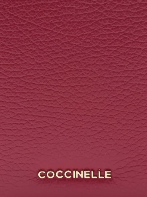 METALLIC SOFT Suport pașaport din piele ciocănită sangrie - Accesorii de călătorie