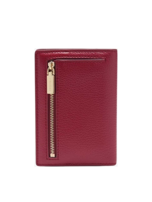 METALLIC SOFT Suport pașaport din piele ciocănită sangrie - Accesorii de călătorie