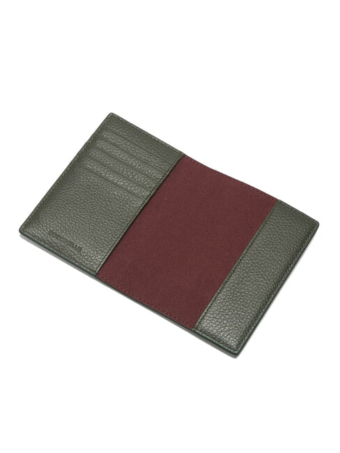 METALLIC SOFT Suport pașaport din piele ciocănită algele - Accesorii de călătorie