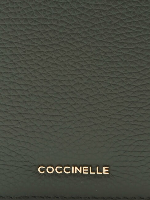 METALLIC SOFT Suport pașaport din piele ciocănită algele - Accesorii de călătorie