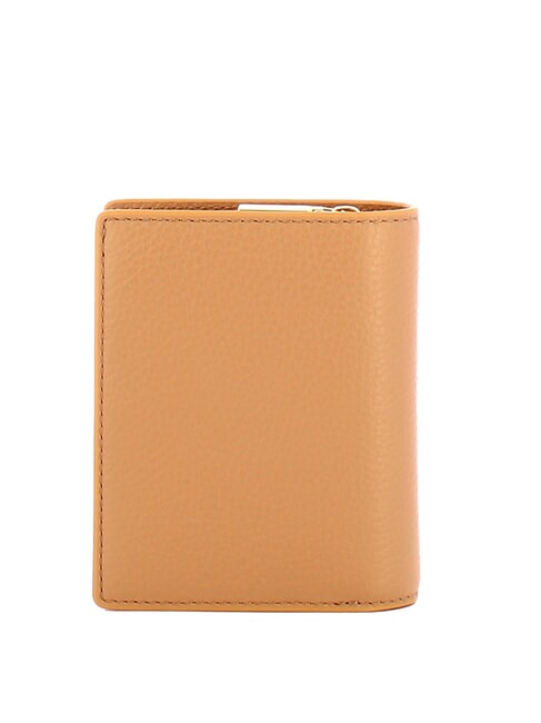 METALLIC SOFT Portofel compact din piele ciocănită piei - Portofele femei