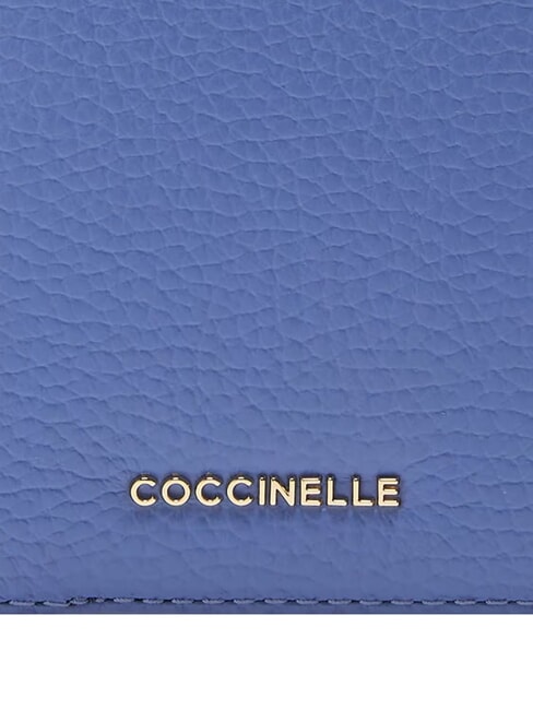 METALLIC SOFT Suport pașaport din piele ciocănită albastru - Accesorii de călătorie