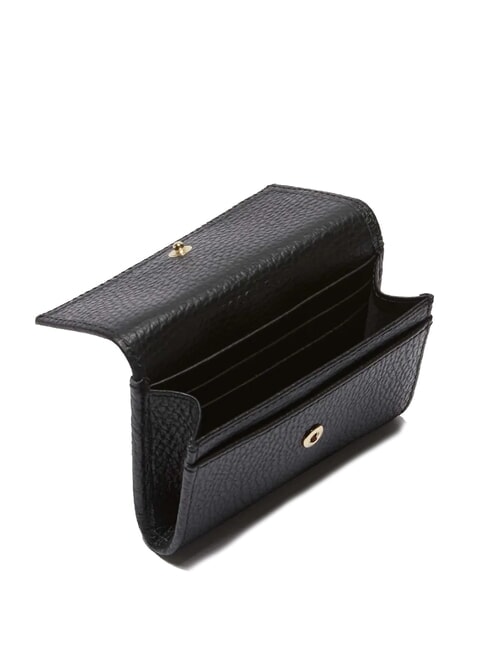 METALLIC SOFT Portcard din piele ciocănită negru - Portofele femei