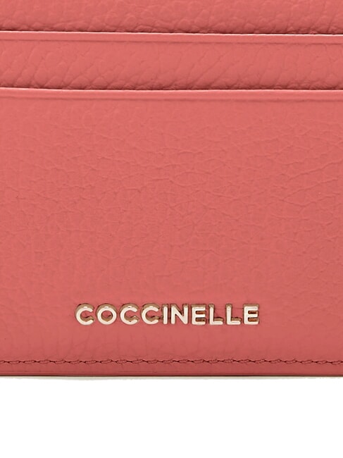 METALLIC SOFT  Suport plat pentru card din piele oală - Portofele femei