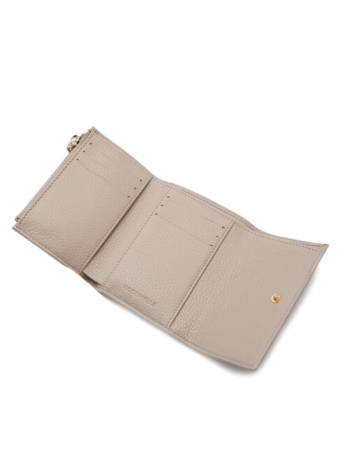 METALLIC SOFT Portofel mic din piele texturată roz pudră - Portofele femei