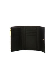 COCCINELLE METALLIC SOFT Portofel mediu din piele ciocănită negru - Portofele femei - 2