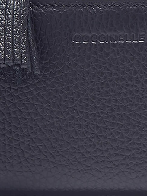 TASSEL Portofel din piele pietrișată albastru miezul nopții - Portofele femei