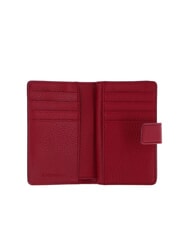 COCCINELLE METALLIC SOFT Portofel din piele texturata sangrie - Portofele femei - 2