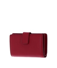 COCCINELLE METALLIC SOFT Portofel din piele texturata sangrie - Portofele femei - 4