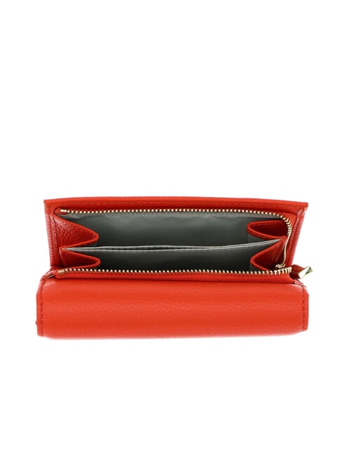 METALLIC SOFT Portofel dublu din piele ciocanita gazpacho - Portofele femei