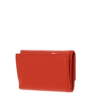 COCCINELLE METALLIC SOFT Portofel dublu din piele ciocanita gazpacho - Portofele femei - 5