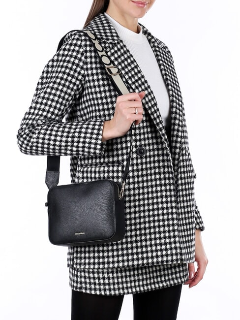 TEBE Geantă mică din piele texturată alb - Genți femei