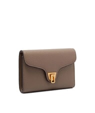 COCCINELLE BEAT SOFT Portofel mediu din piele ciocănită taupe cald - Portofele femei - 3