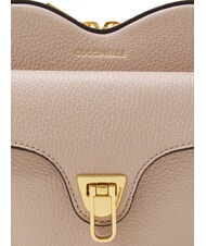 COCCINELLE BEAT SOFT Geantă mini din piele &icirc;n formă de inimă rozete - Genți femei - 4