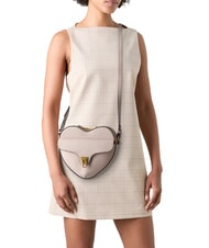 COCCINELLE BEAT SOFT Geantă mini din piele &icirc;n formă de inimă rozete - Genți femei - 5