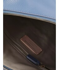 COCCINELLE MALORY Geantă de umăr din piele ciocănită albastru - Genți femei - 3