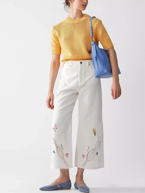 MALORY Geantă de umăr din piele ciocănită albastru - Genți femei