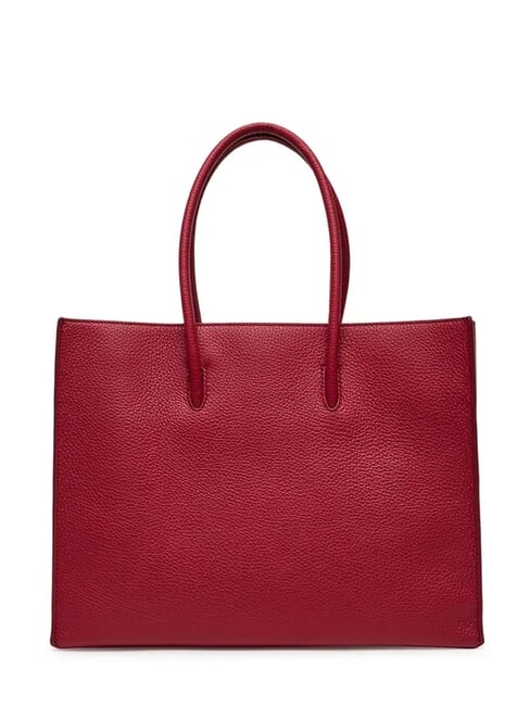 MYRTHA MAXI LOG Geantă de cumpărături din piele ciocănită sangrie - Genți femei