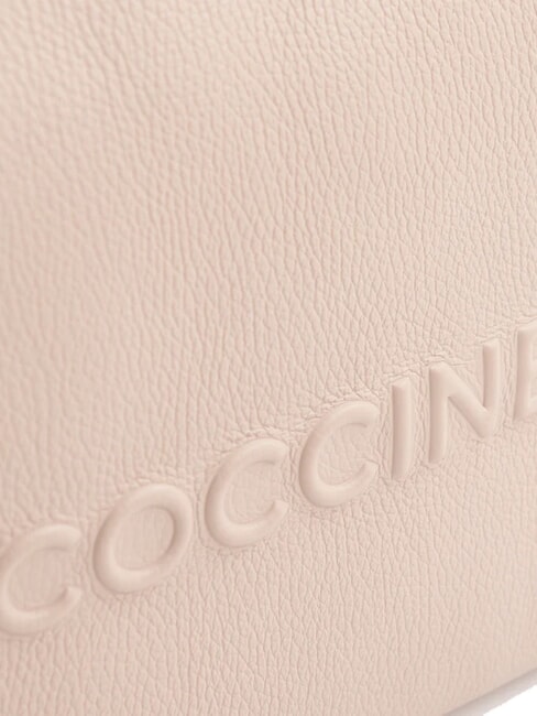 MYRTHA MAXI LOG Geantă de cumpărături din piele ciocănită rozete - Genți femei