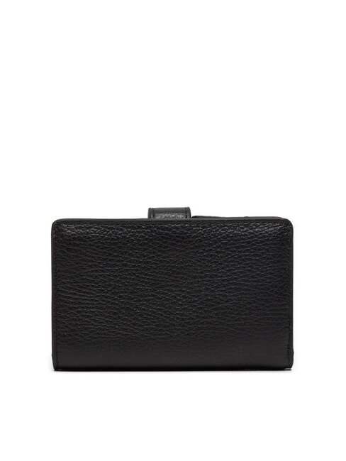 DEW Portofel mediu din piele ciocănită negru - Portofele femei