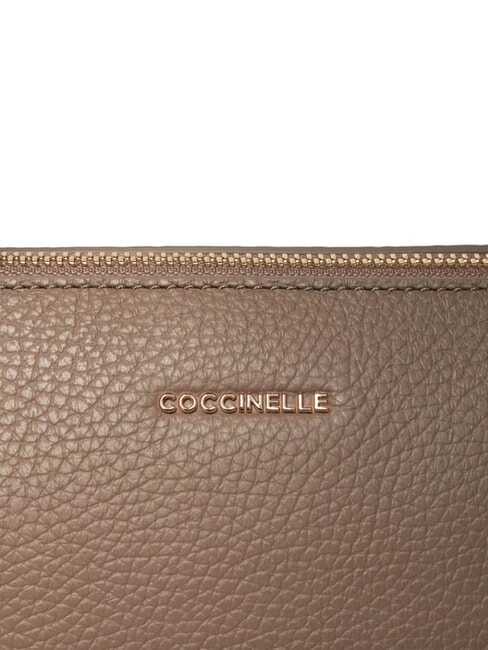 GLEEN Geanta de cumparaturi din piele taupe cald - Genți femei