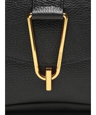 COCCINELLE HIMMA Geantă de umăr din piele ciocănită negru - Genți femei - 4