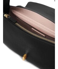 COCCINELLE HIMMA Geantă de umăr din piele ciocănită negru - Genți femei - 6