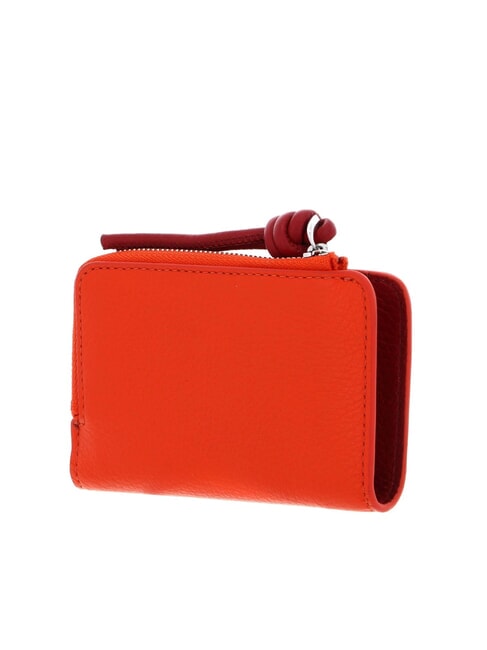 MYRTHA MAXI LOG Portofel mediu din piele cu fermoar gazpacho/sangri - Portofele femei