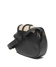 COCCINELLE CARMY CANVAS Geantă de umăr din piele și p&acirc;nză natural / noir - Genți femei - 2