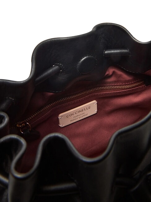 ISABELA Geantă tip găleată din piele negru - Genți femei