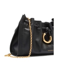 COCCINELLE ISABELA Geantă din piele cu curea de umăr metalică negru - Genți femei - 3